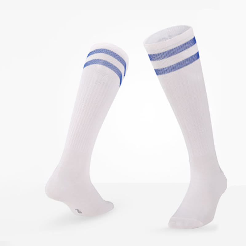 Breathable Soccer Knee High Socks(5 Pairs) - Blue - EU39-44(US6-10 - image 16