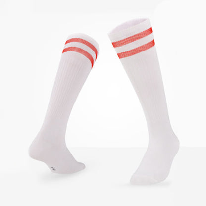 Breathable Soccer Knee High Socks(5 Pairs) - White-A - EU39-44(US6-10 - image 13