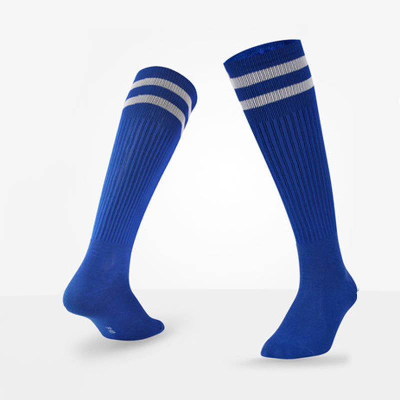 Breathable Soccer Knee High Socks(5 Pairs) - Navy Blue - EU39-44(US6-10 - image 19