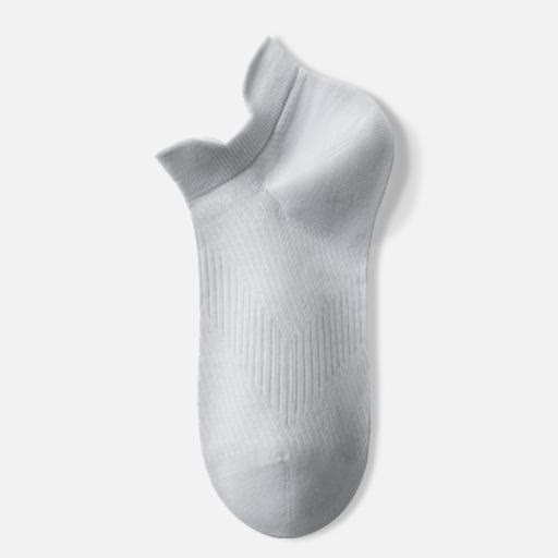 Breathable Cotton No Show Socks(3 Pairs) - Gray - EU39-44(US6-10) - image 3