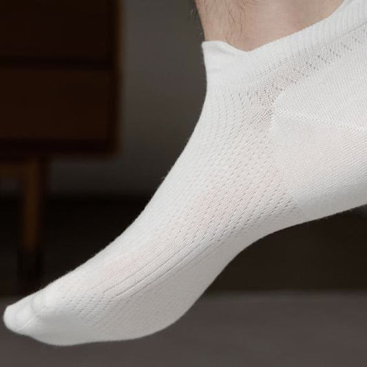 Breathable Cotton No Show Socks(3 Pairs) - Gray+Dark Gray+Dark Green - EU39-44(US6-10) - image 0