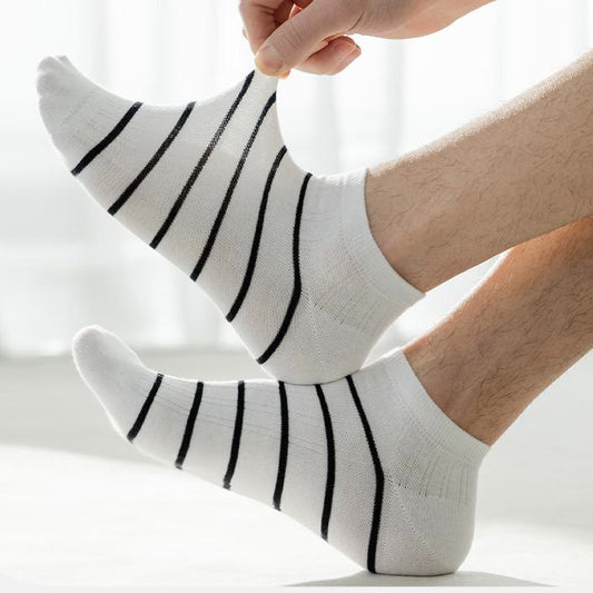 Cotton Striped Ankle Socks(5 Pairs) - image 0