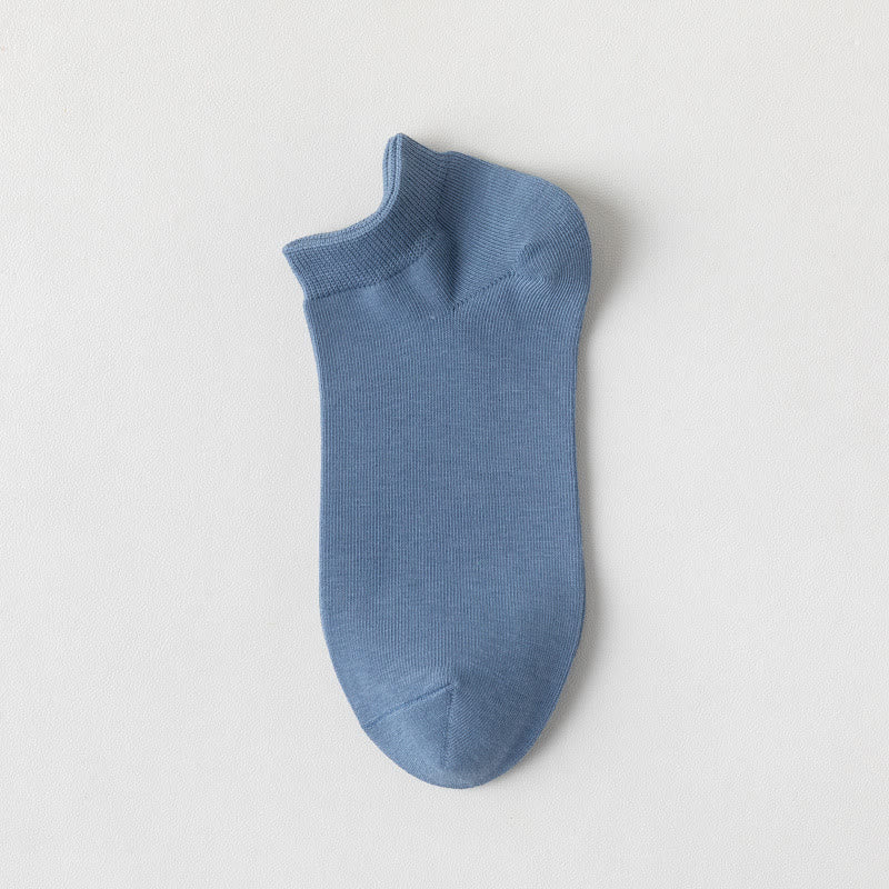 Soft Cotton Ankle Socks(5 Pairs) - Blue - EU39-44(US6-10) - image 4