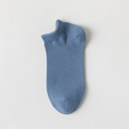 Soft Cotton Ankle Socks(5 Pairs) - Blue - EU39-44(US6-10) - image 4