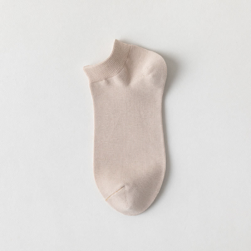 Soft Cotton Ankle Socks(5 Pairs) - Apricot - EU39-44(US6-10) - image 2