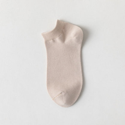Soft Cotton Ankle Socks(5 Pairs) - Apricot - EU39-44(US6-10) - image 2