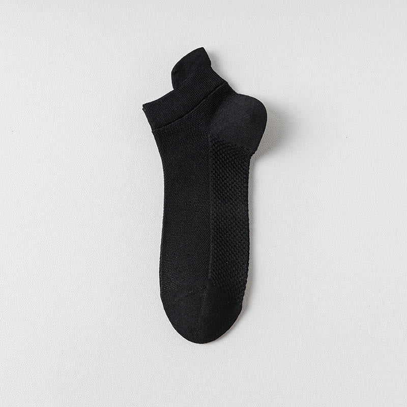 Breathable Cotton Ankle Socks(7 Pairs) - Black - EU39-44(US6-10) - image 2