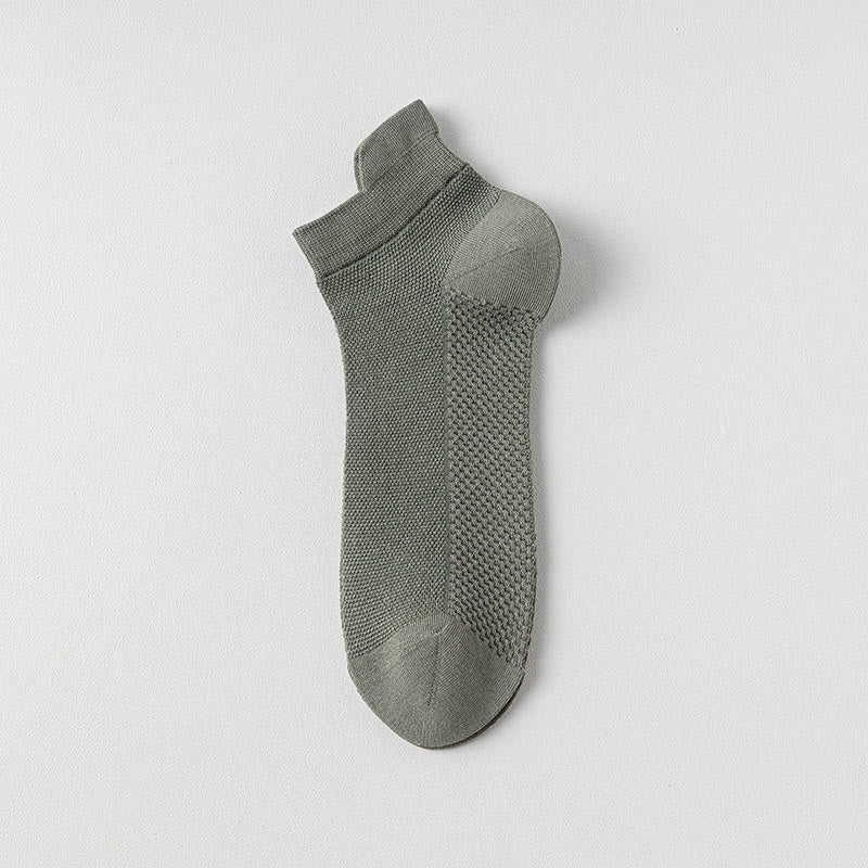 Breathable Cotton Ankle Socks(7 Pairs) - Army Green - EU39-44(US6-10) - image 6