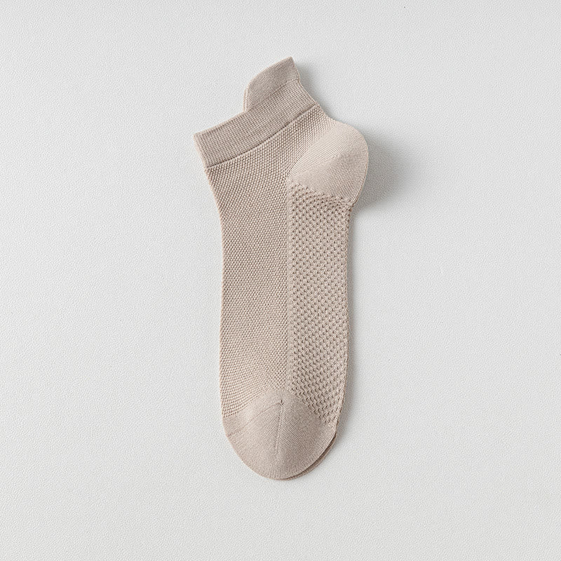 Breathable Cotton Ankle Socks(7 Pairs) - Khaki - EU39-44(US6-10) - image 3
