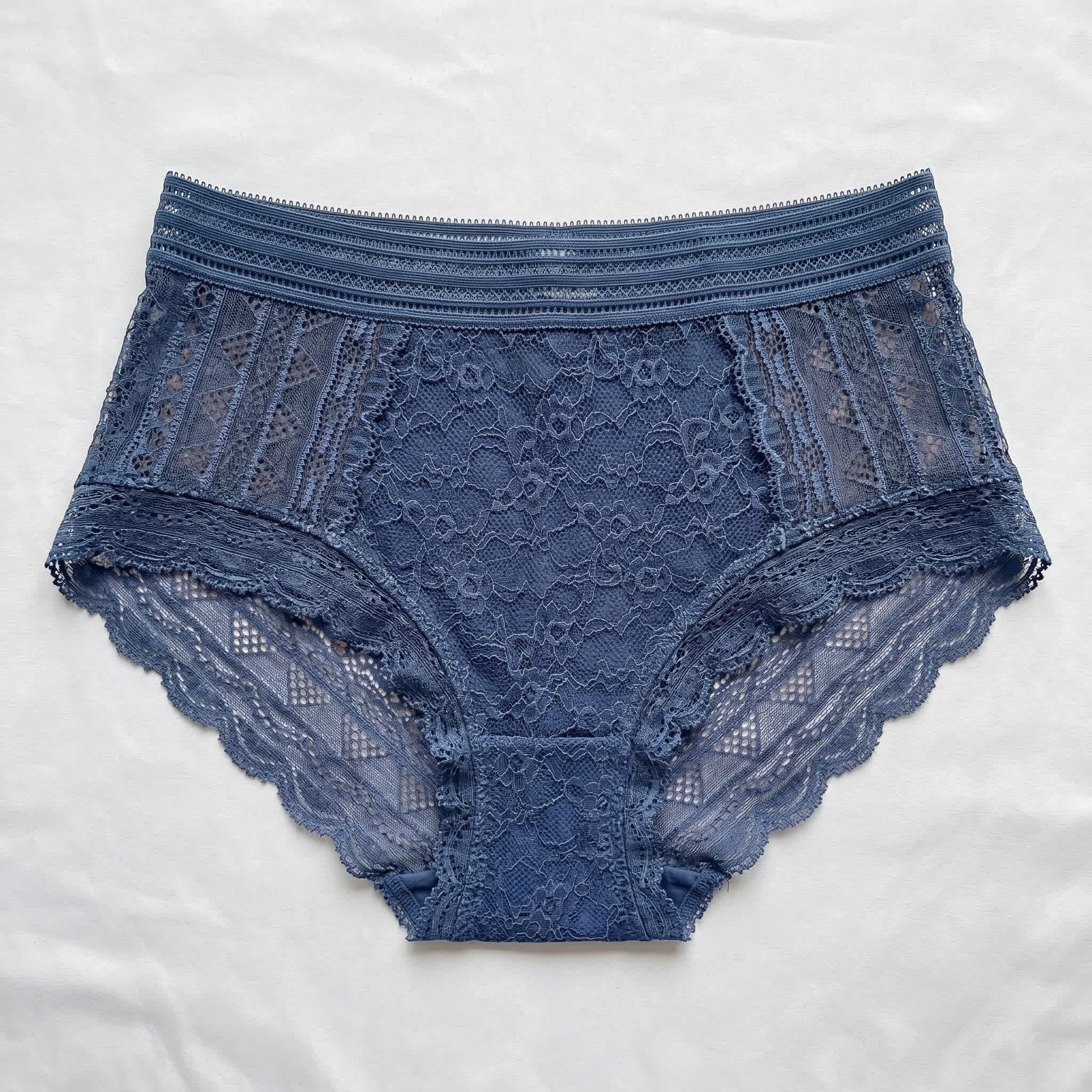 Full Lace Panty(2 Packs) - Blue - 5XL - image 4
