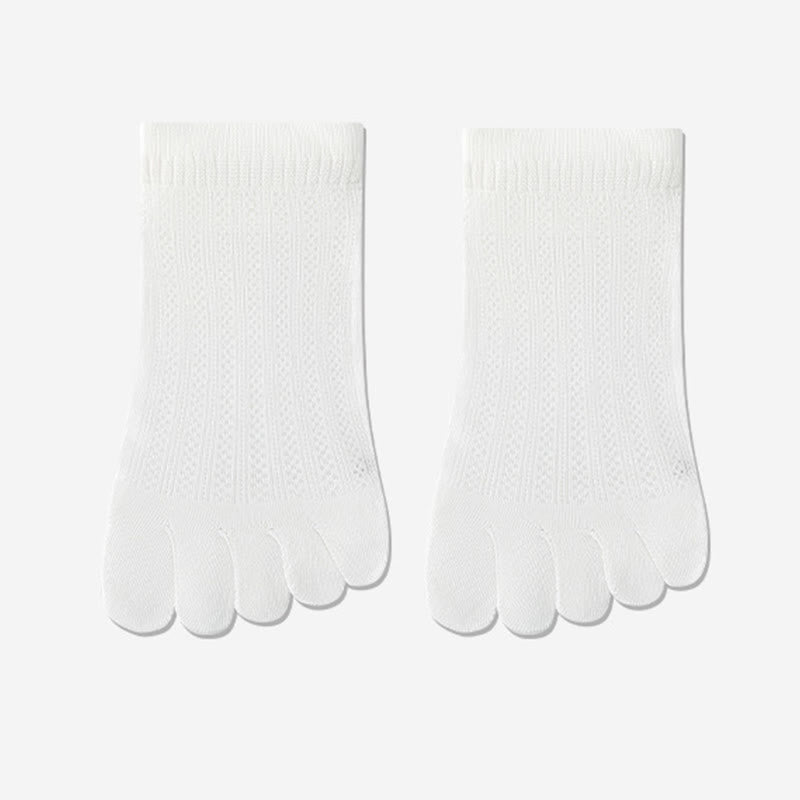 Breathable Mesh Alignment Socks(4 Pairs) - White - EU36-40(US3-7) - image 12