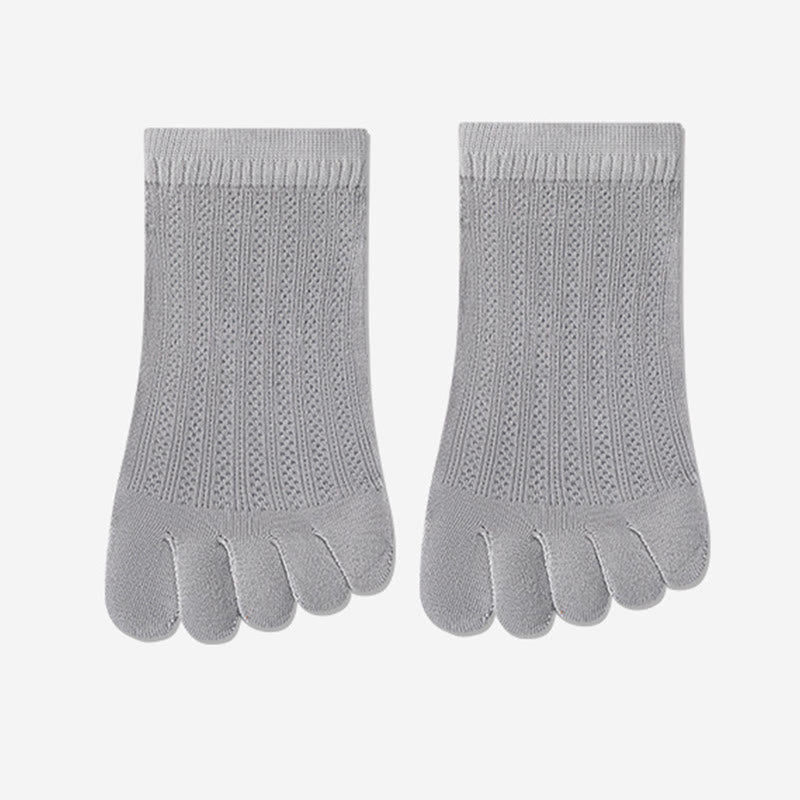 Breathable Mesh Alignment Socks(4 Pairs) - Grey - EU36-40(US3-7) - image 13