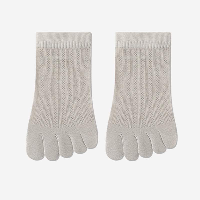 Breathable Mesh Alignment Socks(4 Pairs) - Light Gray - EU36-40(US3-7) - image 18