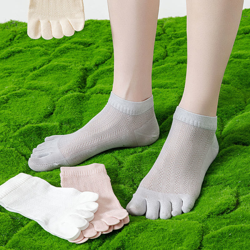 Breathable Mesh Alignment Socks(4 Pairs) - image 1
