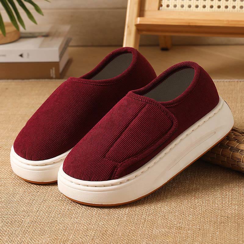 Plus Size Cushioned Sole Slippers - Wine - EU45-46(US10-11) - image 13