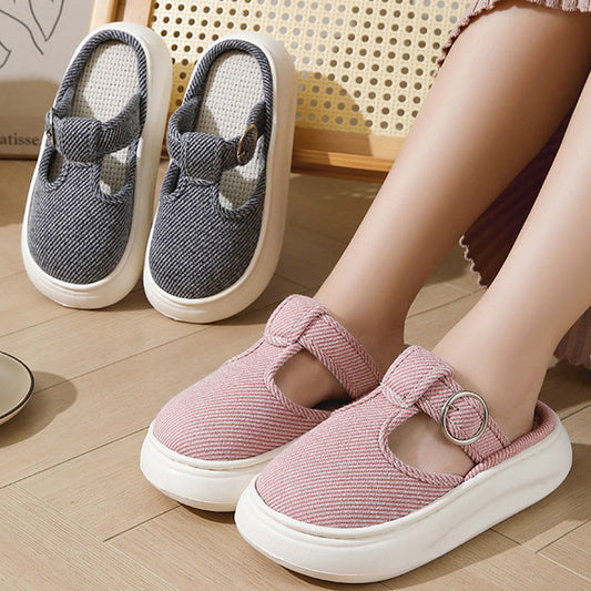 Plus Size Cozy Thick Sole Slippers - image 0