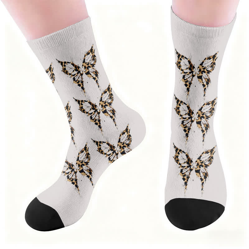 Leopard Butterfly Heart Socks - image 5