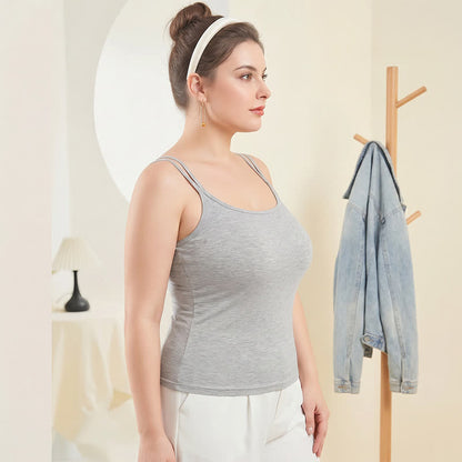 Plus Size Modal Layering Criss-cross Back Tank Top - image 1