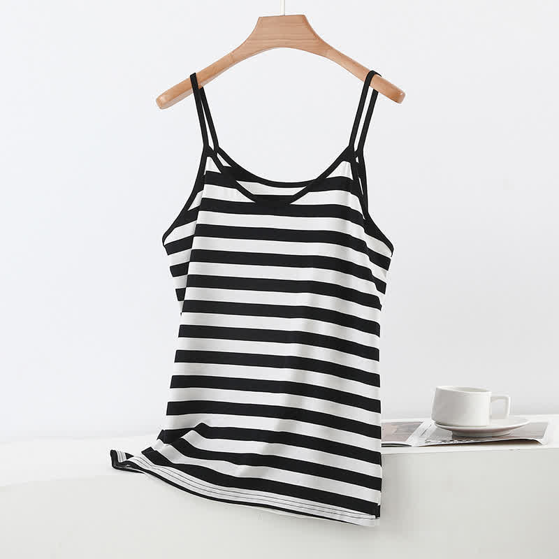 Plus Size Striped Tank Top - C - 6XL - image 9