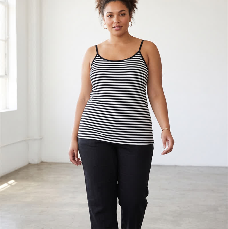 Plus Size Striped Tank Top - A - 6XL - image 0