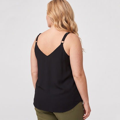 Plus Size Lace Trim V Neck Tank Top - image 2