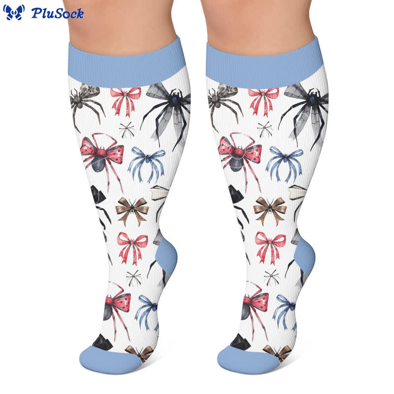 Plus Size Bat Bow Tie Compression Socks - image 5