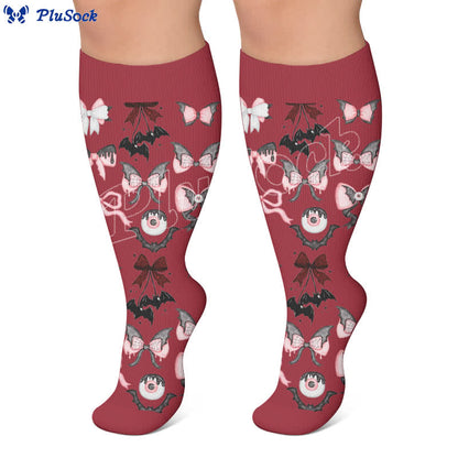 Plus Size Bat Bow Tie Compression Socks - image 7