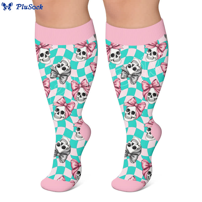 Plus Size Bat Bow Tie Compression Socks - image 6