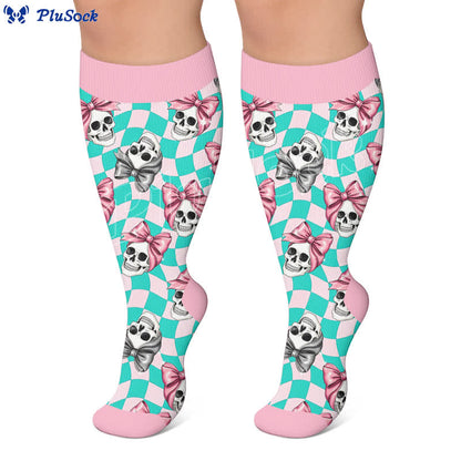 Plus Size Bat Bow Tie Compression Socks - image 6