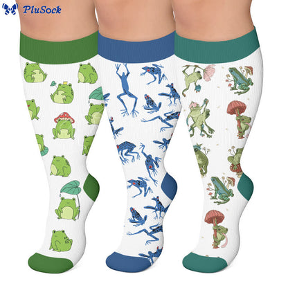 Plus Size Frog Compression Socks - image 0