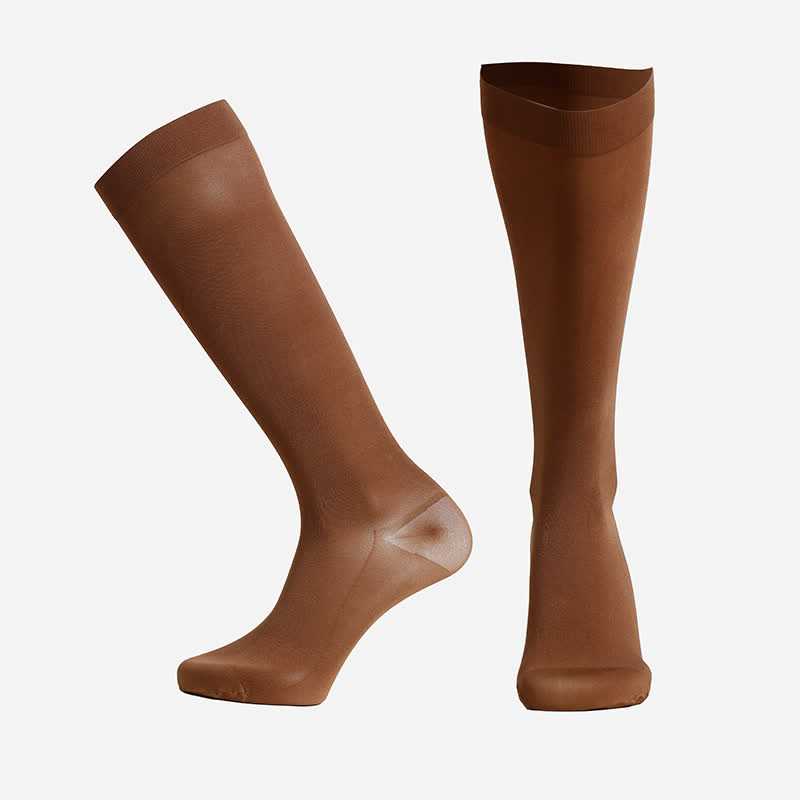 Classic Solid Compression Socks - Brown - XXL - image 7