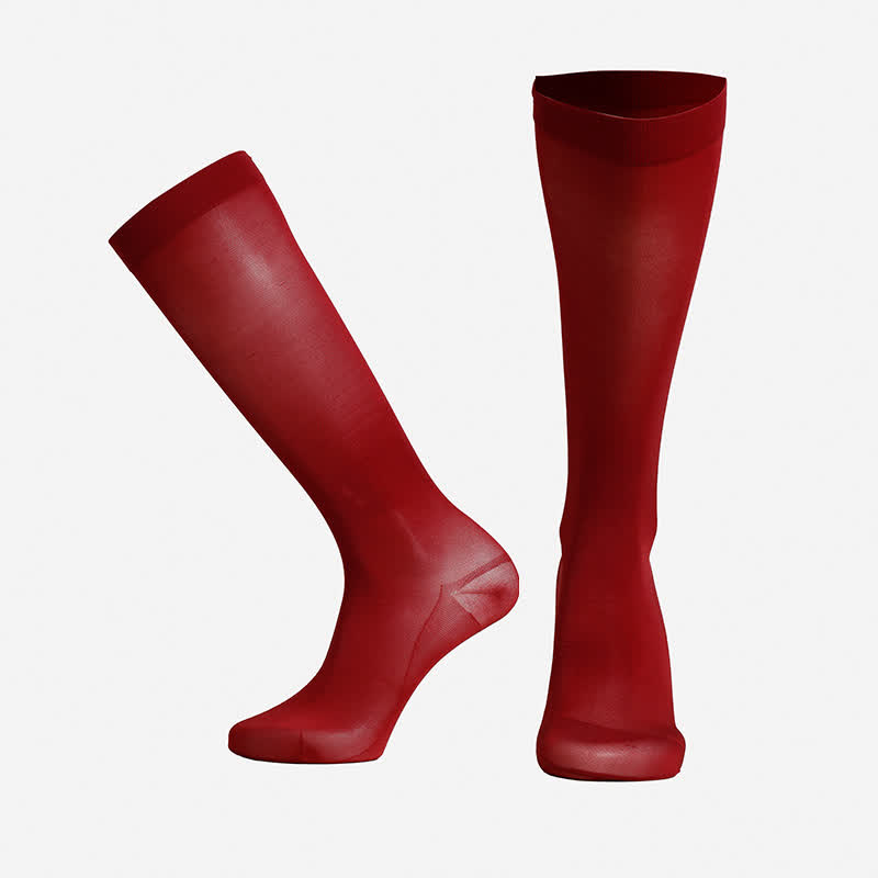 Classic Solid Compression Socks - Red - XXL - image 9