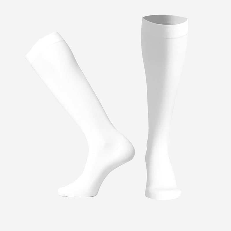 Classic Solid Compression Socks - White - XXL - image 11