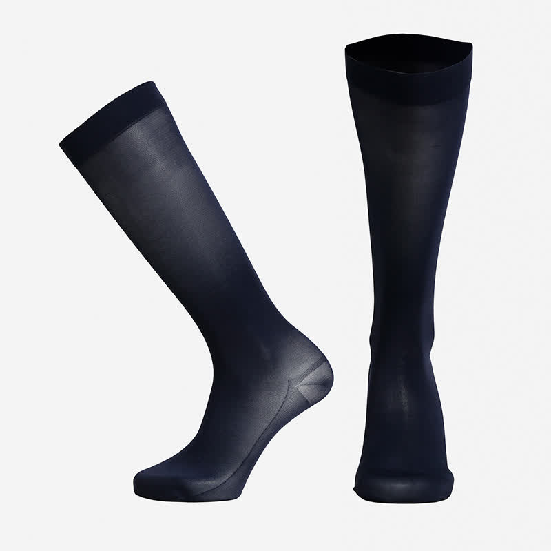Classic Solid Compression Socks - Navy Blue - XXL - image 12
