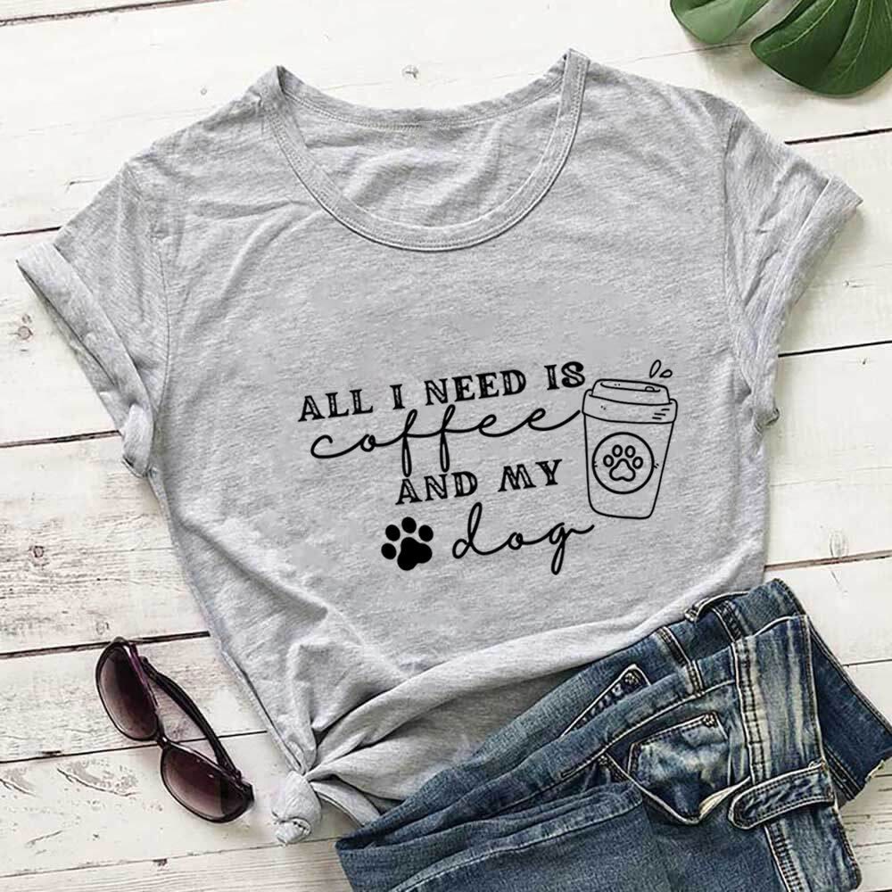Plus Size Dog Paw Prints Short Sleeve T-shirt - Grey - 3XL - image 8