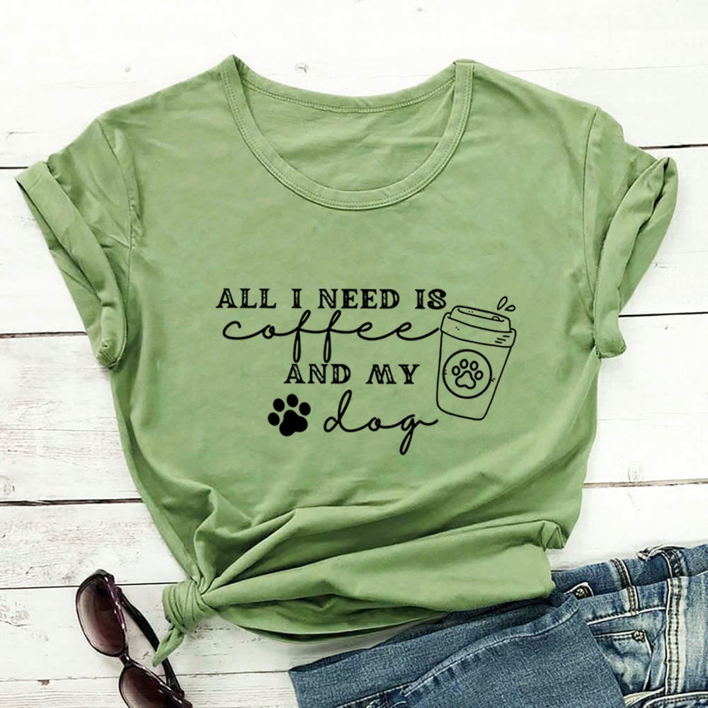 Plus Size Dog Paw Prints Short Sleeve T-shirt - Green - 3XL - image 3