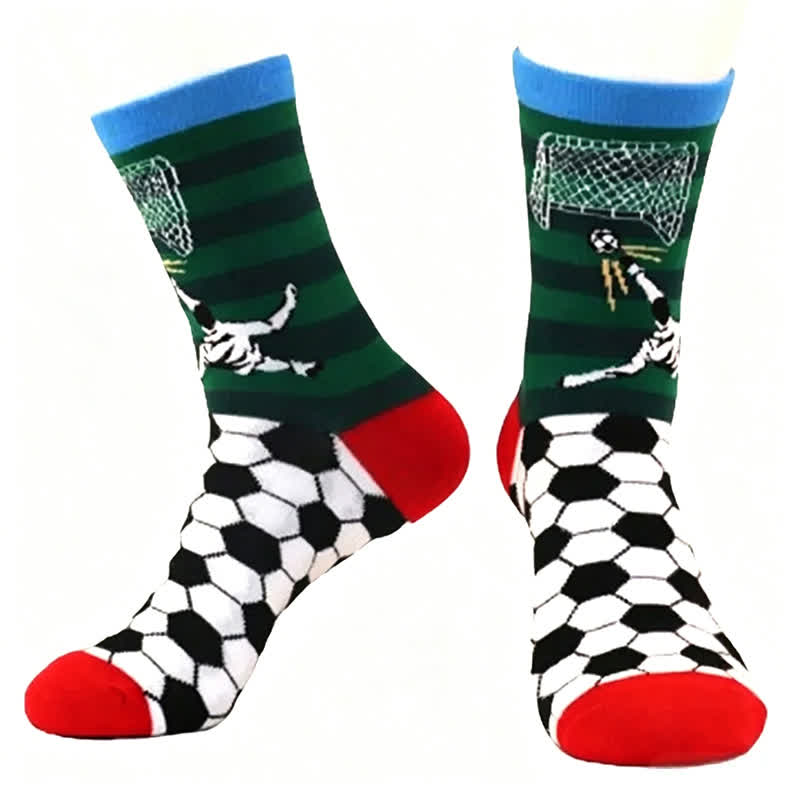 Cotton Soccer Stripe Quarter Socks(2 Pairs) - Red - EU39-46(US6-12) - image 1