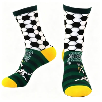 Cotton Soccer Stripe Quarter Socks(2 Pairs) - Yellow - EU39-46(US6-12) - image 2