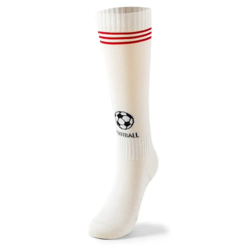 Cotton Football Knee High Socks(3 Pairs) - White - EU37-41(US4-7.5) - image 3