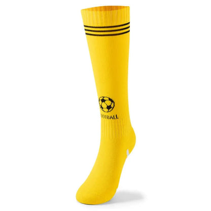 Cotton Football Knee High Socks(3 Pairs) - Yellow - EU37-41(US4-7.5) - image 5