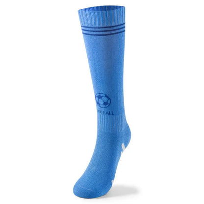 Cotton Football Knee High Socks(3 Pairs) - Light Blue - EU37-41(US4-7.5) - image 6
