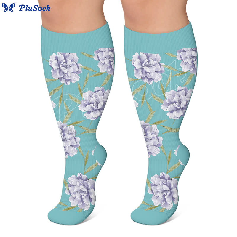 Plus Size Fresh Flowers Compression Socks - image 4