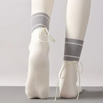 Open Instep Bow Grip Socks(2 Pairs) - image 1