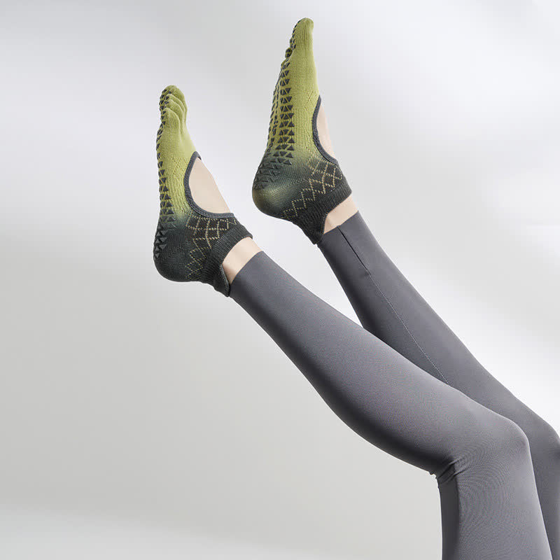 Gradient Toe Grip Socks - Dark Green - EU35-40(US2-7) - image 5