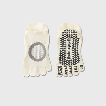 Five Toe Yoga Grip Socks(2 Pairs) - Beige - EU35-40(US2-7) - image 6