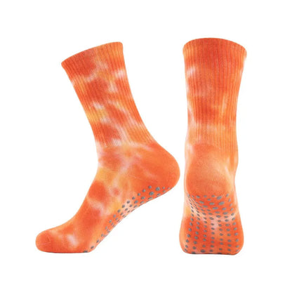 Tie Dye Yoga Grip Socks(2 Pairs) - Orange - EU38-42(US5-8) - image 9