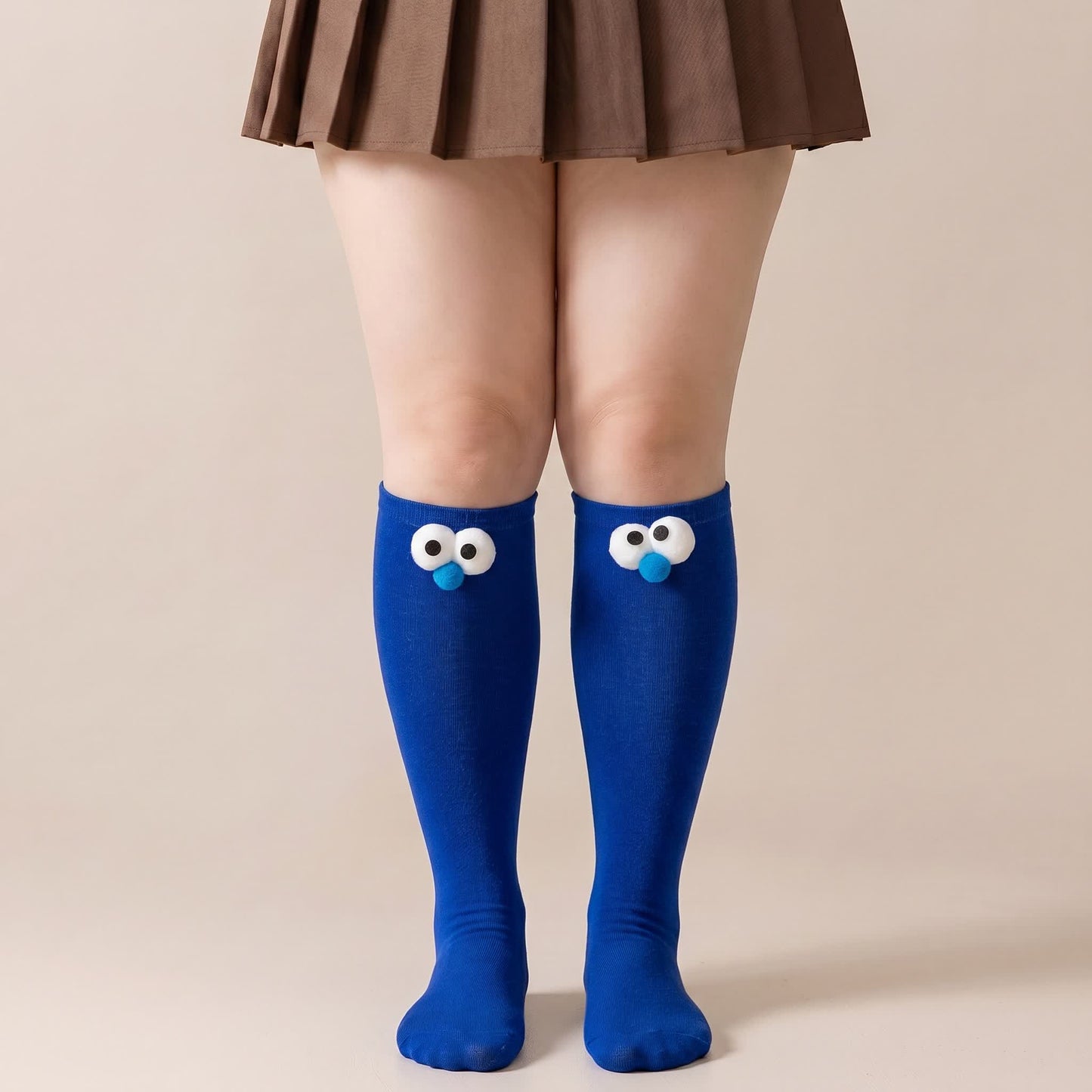 Cute Animal Knee High Socks(4 Pairs) - Royal Blue - EU34-40(US1-7) - image 3