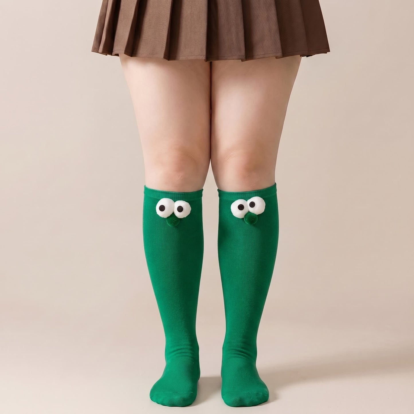 Cute Animal Knee High Socks(4 Pairs) - Green - EU35-40(US2-7) - image 8