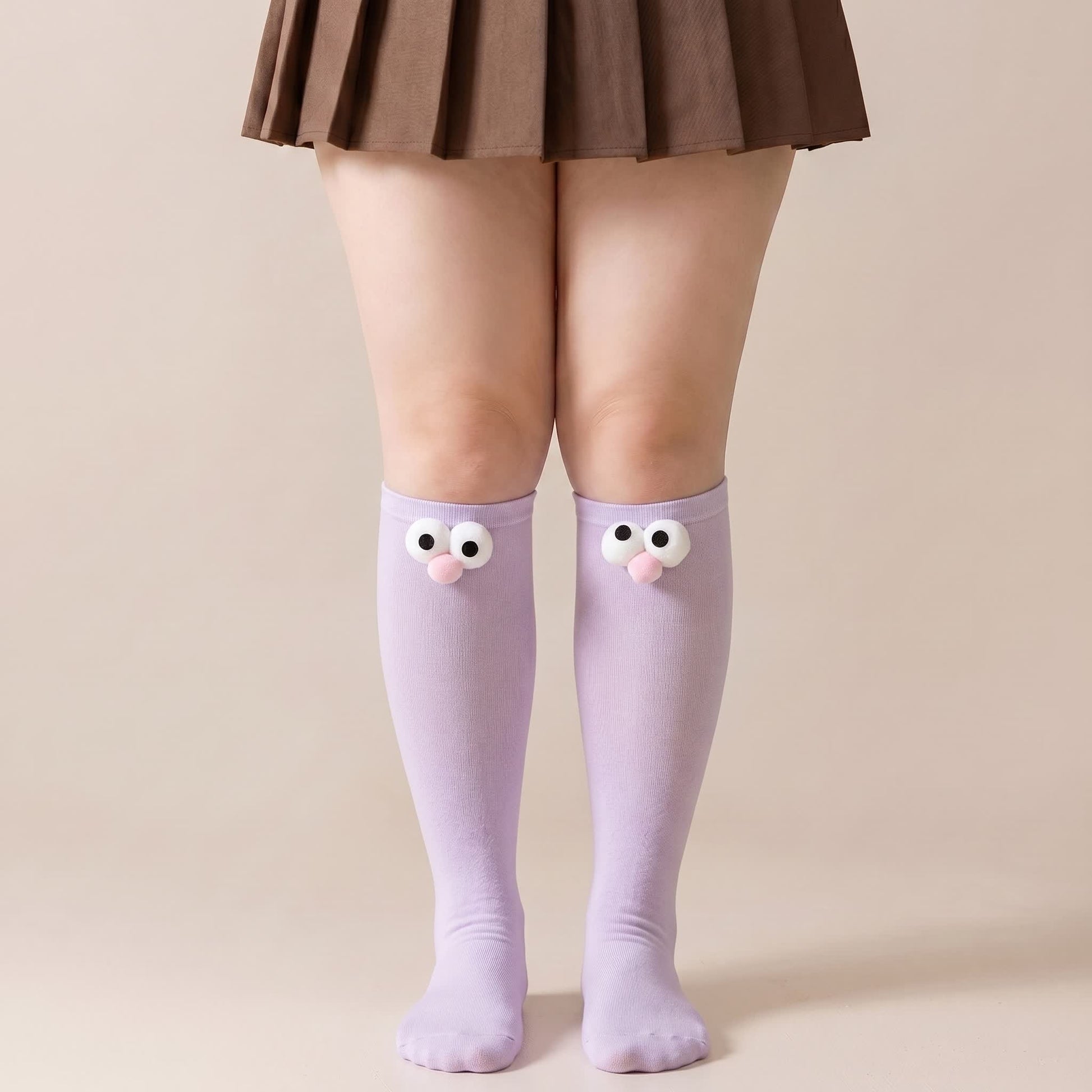 Cute Animal Knee High Socks(4 Pairs) - Light Pink - EU34-40(US1-7) - image 9