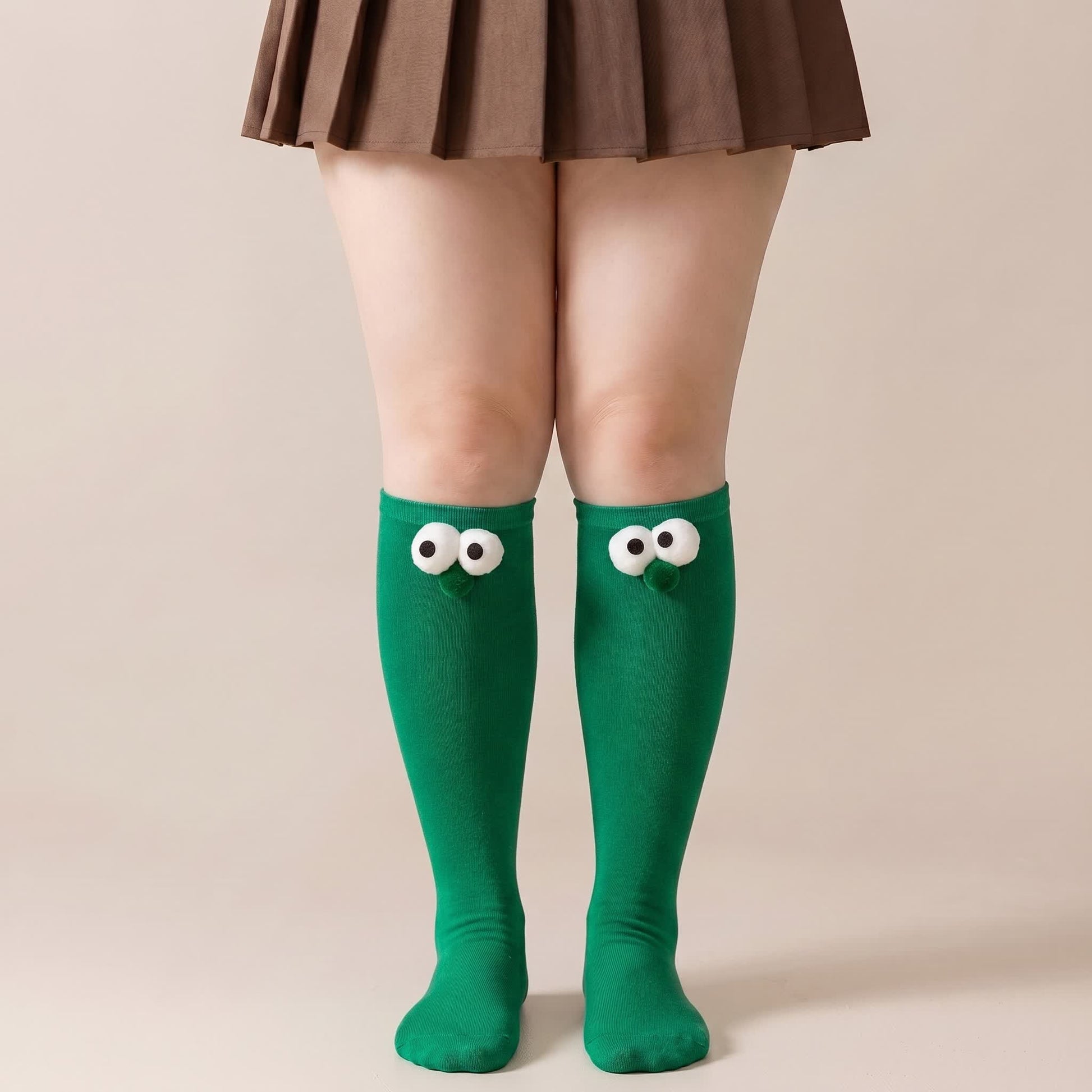 Cute Animal Knee High Socks(4 Pairs) - Green - EU34-40(US1-7) - image 8